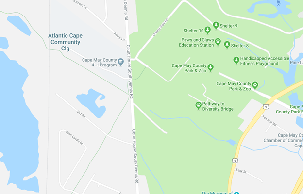 cape may county campus map