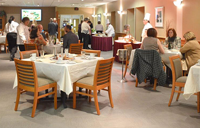 Interior of Careme's Restaurant