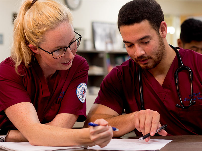 nursing students in class