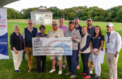 check presentation at 2025 golf outing