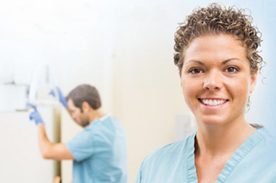 nurse in scrubs