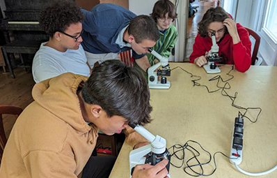 students at desk