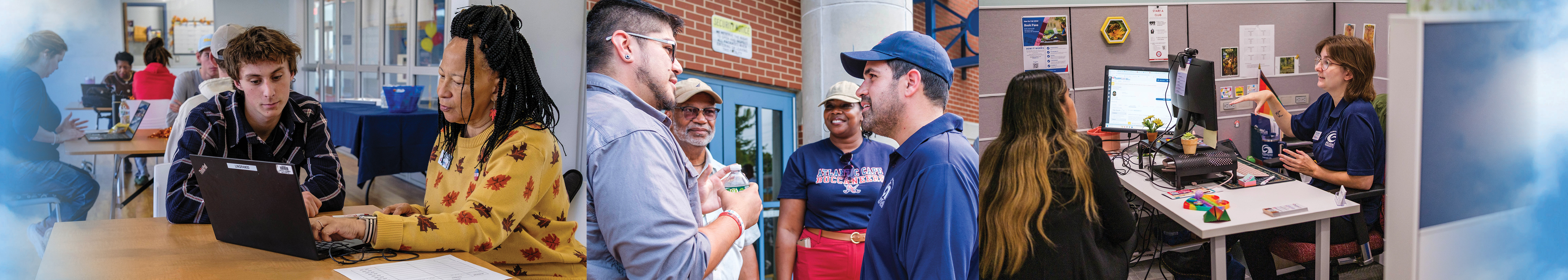 Atlantic Cape President Dr. Jason Abreu meets with students, faculty and staff during campus conversations and one-on-one interactions.