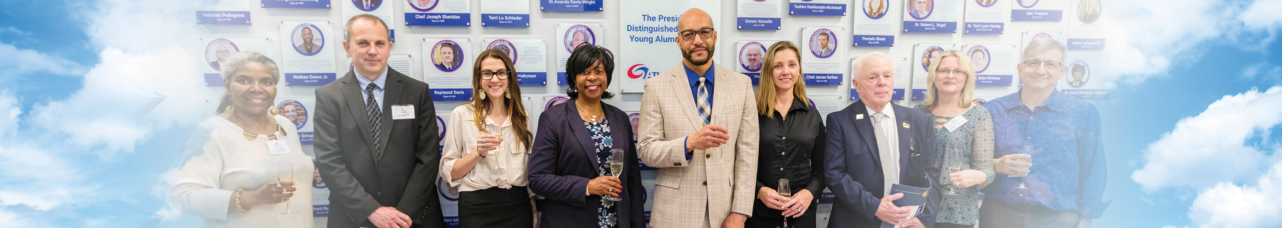distinguished alumni recipients at awards ceremony