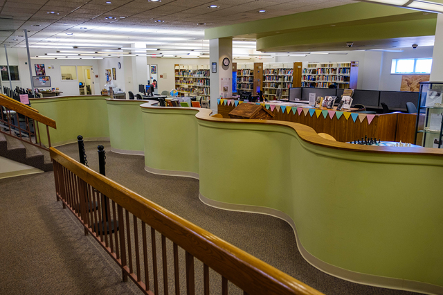 wide view of the library
