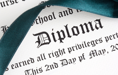 picture of a high school diploma
