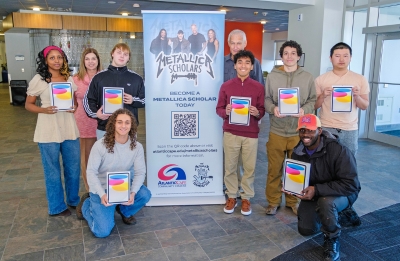 first cohort of Atlantic Cape Metallica Scholars students