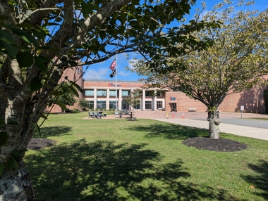 Cape May County campus courtyard