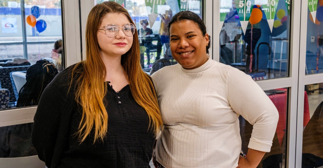 Atlantic Cape First-Gen students Jalana Peters and Laysha Robles