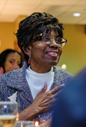 Dr. Barbara Gaba at President's Holiday Reception