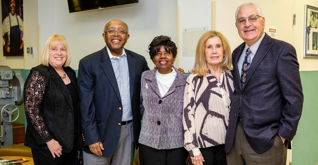 Dr. Gaba welcomed guests to the President's Holiday Reception
