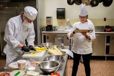 Ryan Somers prepares his dish