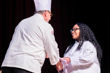 ACA student receives culinary toque from Chef Joe Sheridan