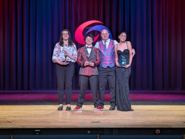 Communication Major of the Year finalists with Professor Keith Forrest