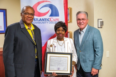 Dr. Gaba with Trustees Daniel Money and Donald Parker