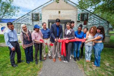 ribbon cutting officially opened the Butterfly Habitat