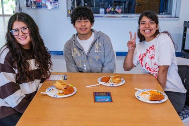 Students at Hispanic Heritage Month celebration