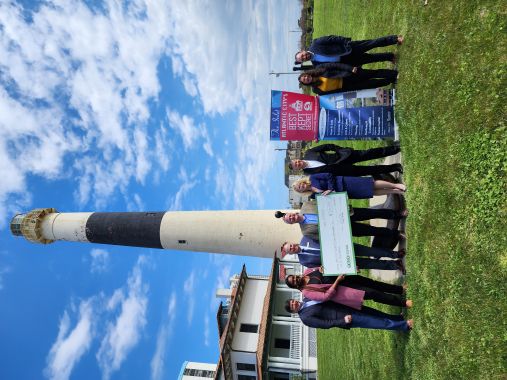 Inlet CDC check presentation at Absecon Lighthouse