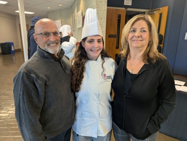 Maria Fiocco with her parents