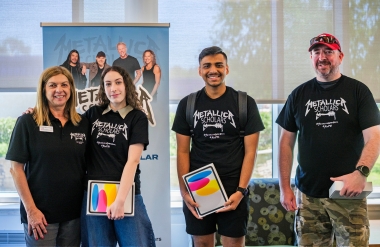 Metallica Scholars students receive their iPads