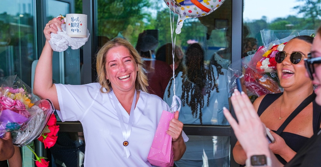 Nursing graduate celebrates