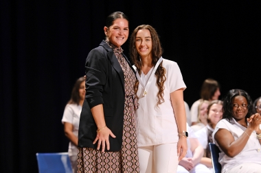 Practical Nursing program graduate receives her pin
