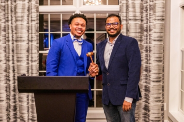 New SGA President Jayed Hasan Sourov receives gavel