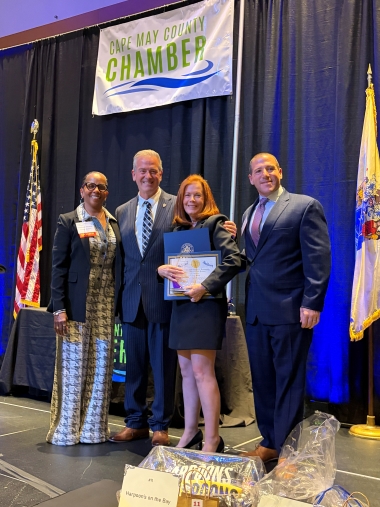 Terry Budd receives her award