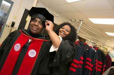Dr. Gaba prepares for her inauguration