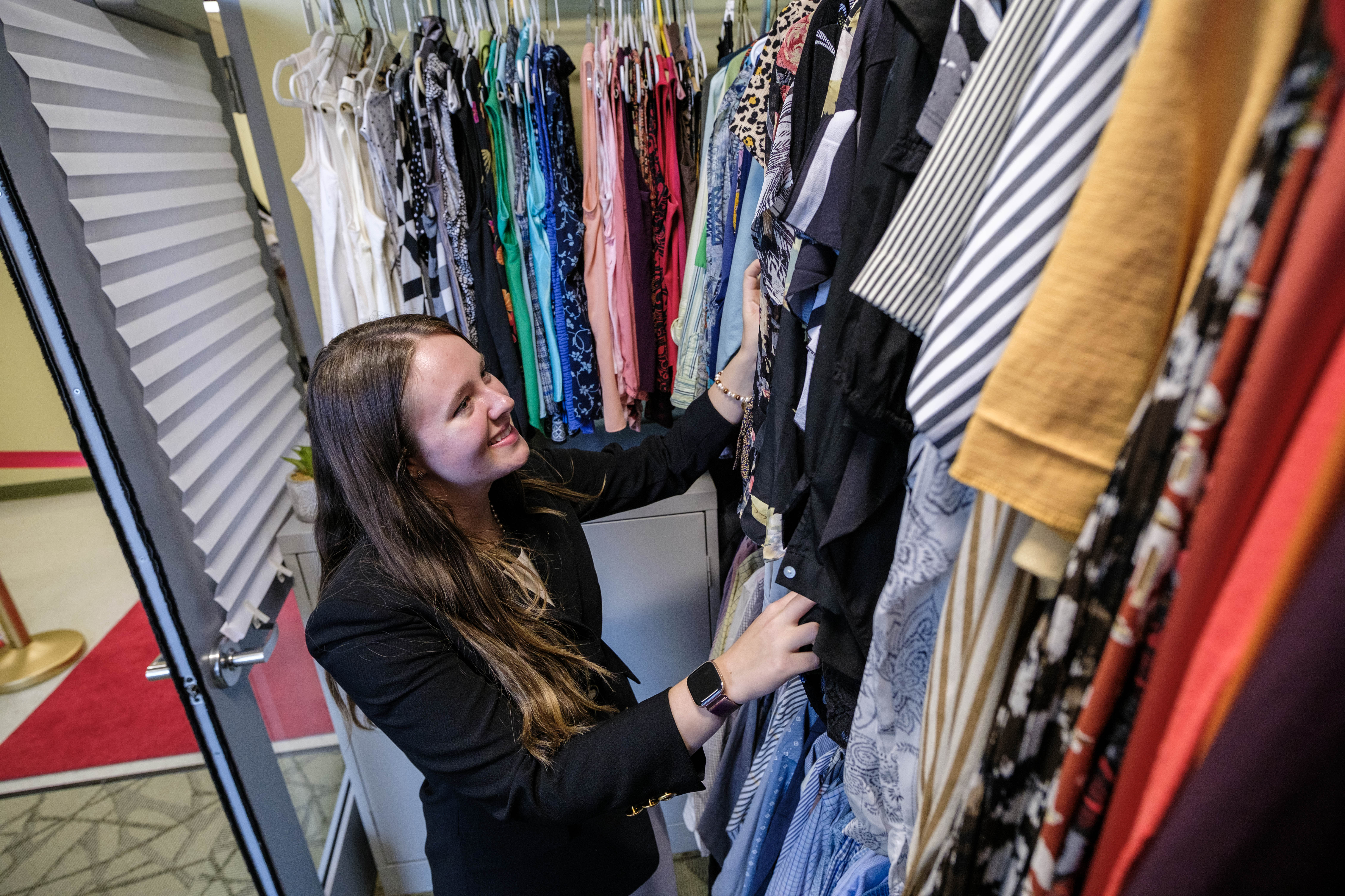 men's and women's clothing in The Campus Closet