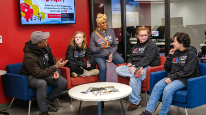 EOF students in Innovation Center