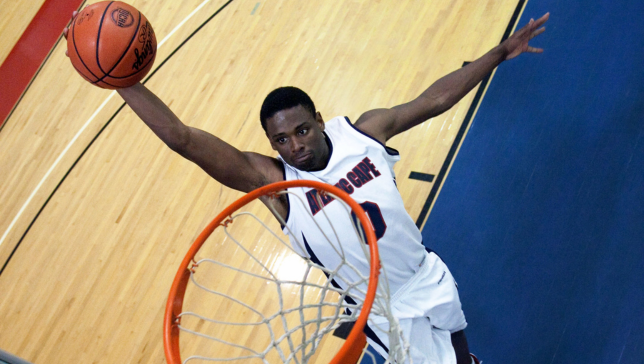 student-athlete playing basketball