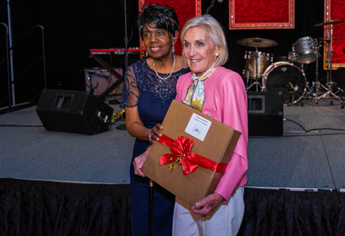 Atlantic Cape President Dr. Barbara Gaba and Gala founder Mrs. Frances Freedman