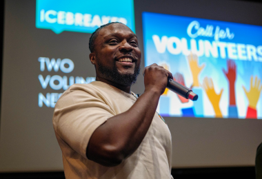 Keynote speaker Terrence C. Jones speaks to college students at the inaugural First Generation Student Conference