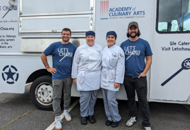 Winning team of Burke and Carpenter with the owners of the Let's Chow Food Truck