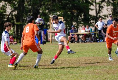 Atlantic Cape Buccaneers Men's Soccer team facing Bergen County College