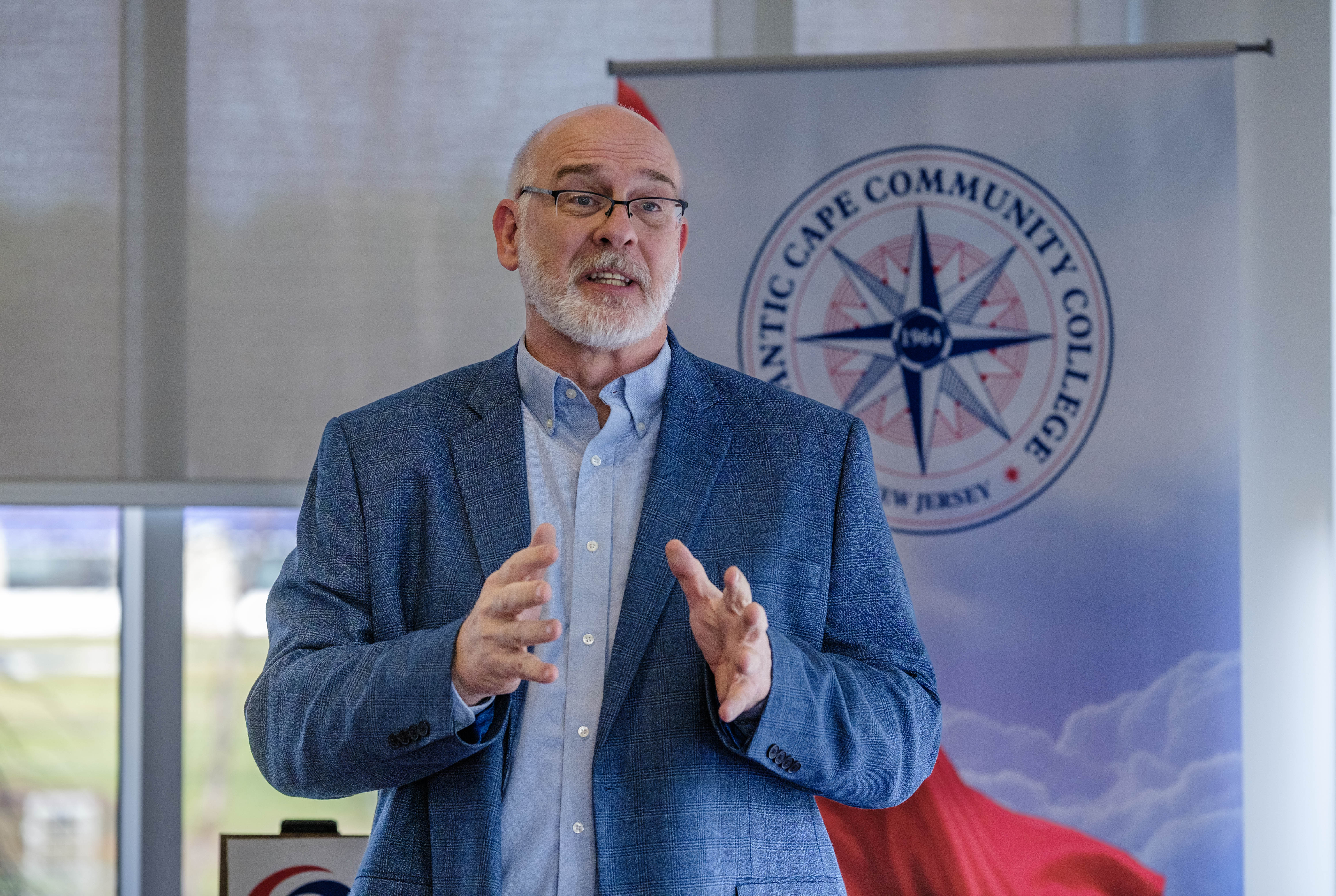 Arcadia's Dr. John Noakes speaks at signing ceremony