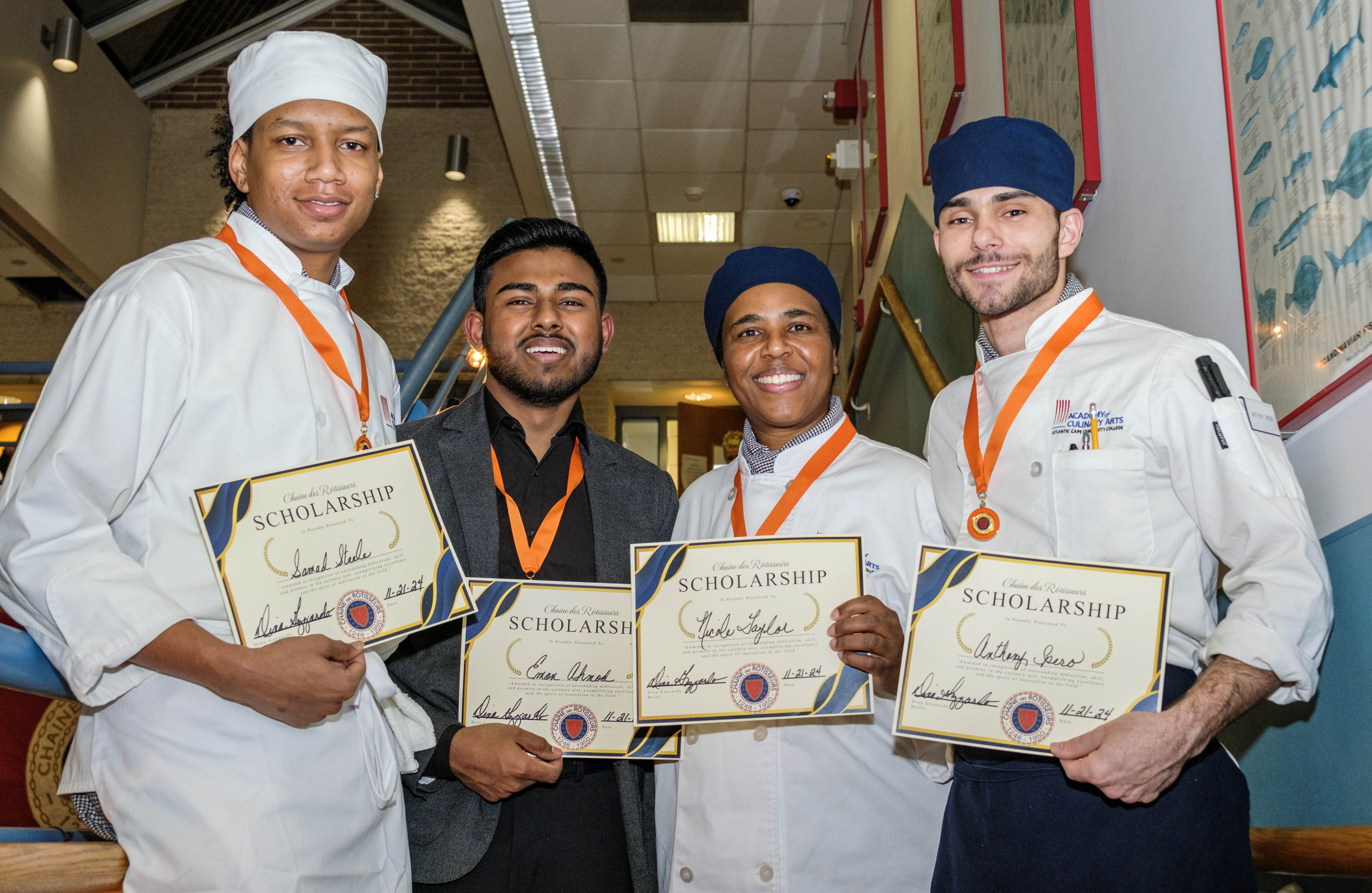 ACA scholarship recipients Samad Steele, Emon Ahmod, Nicole Taylor and Anthony Spero