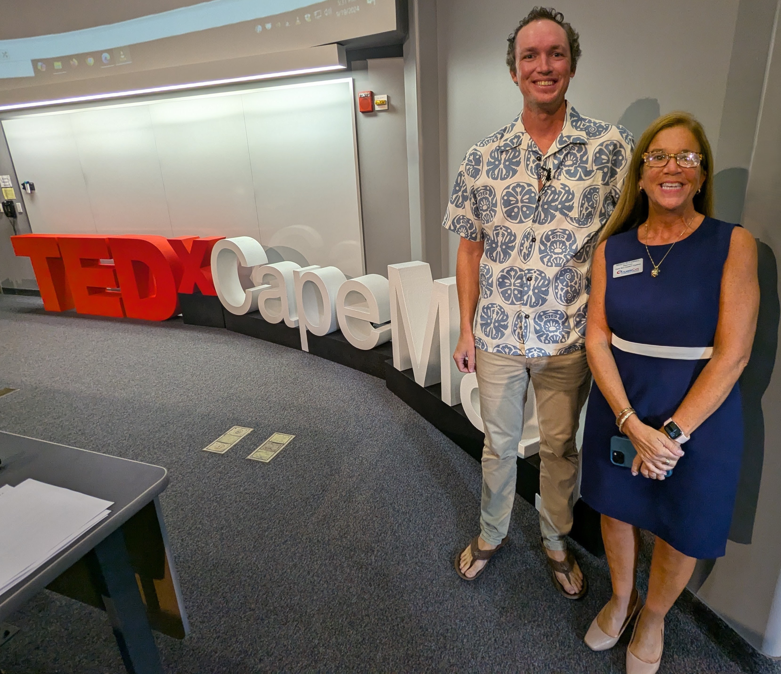 Dr Burcher and Cape May County campus Director Krista McConnell