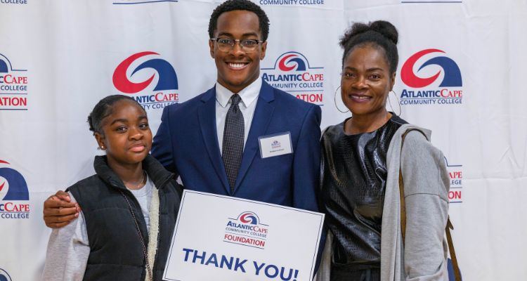 Atlantic Cape graduate Ibrihim Goodman and his family