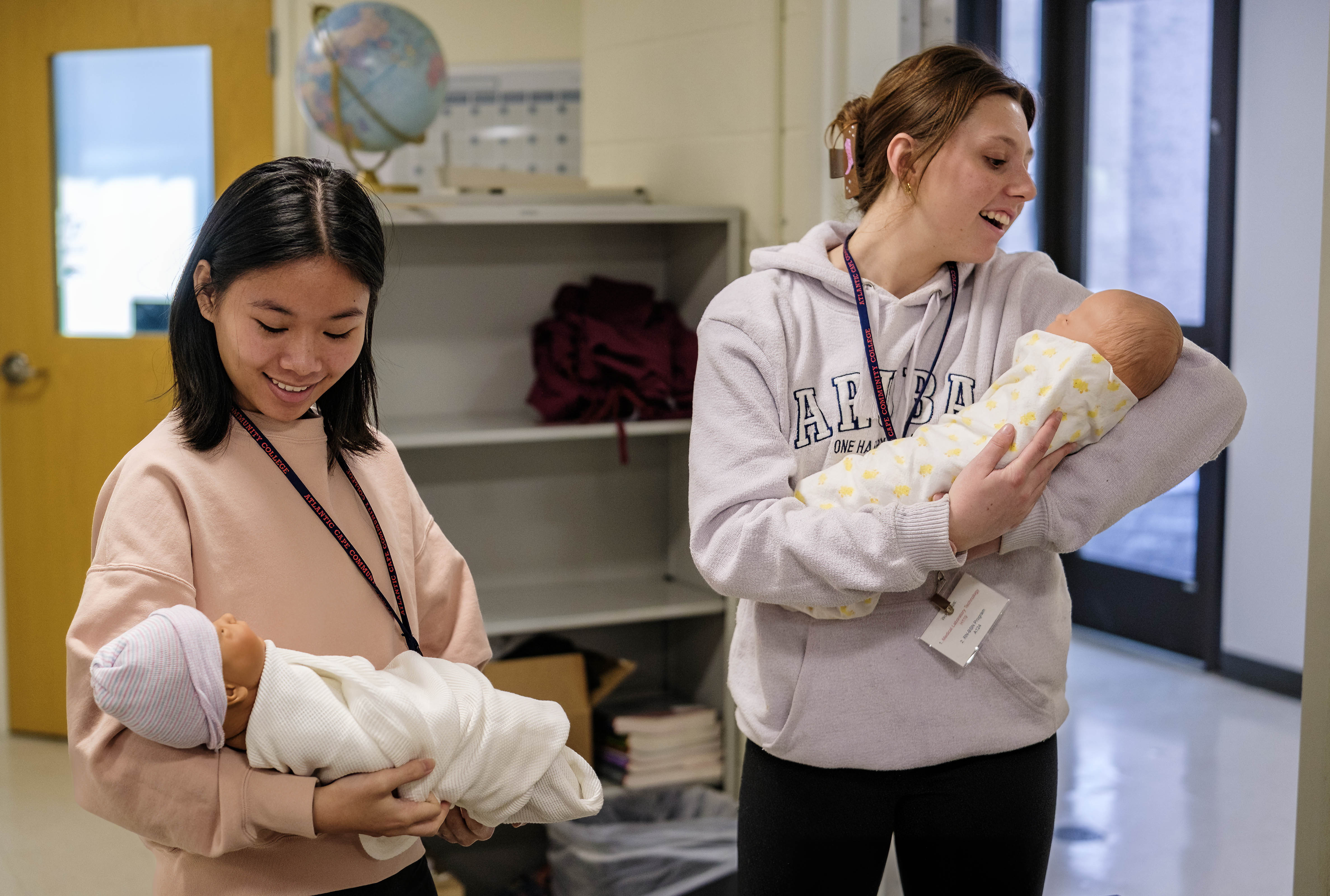 Students swaddle life like babies during Health Science Day