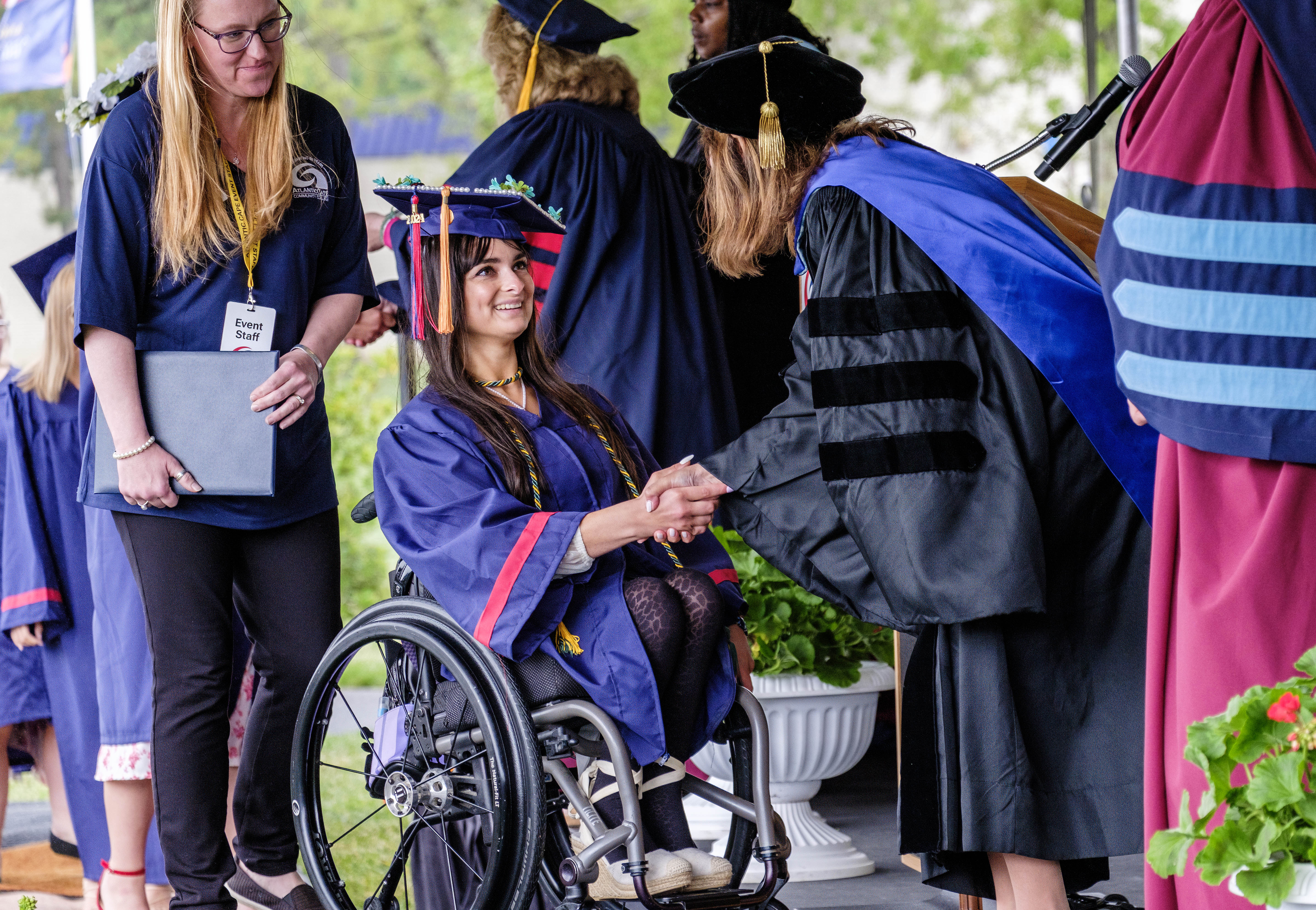 Student receives her associates degree